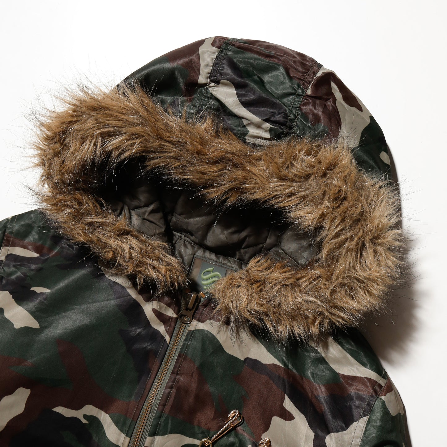 vintage chain fur bomber jacket