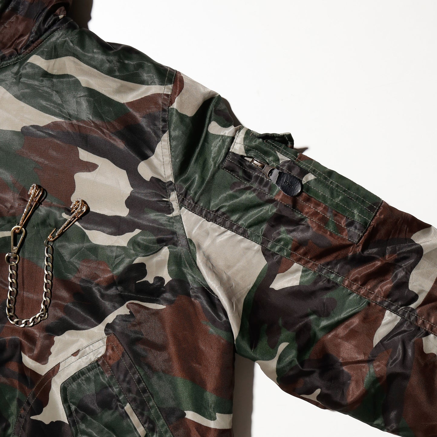 vintage chain fur bomber jacket