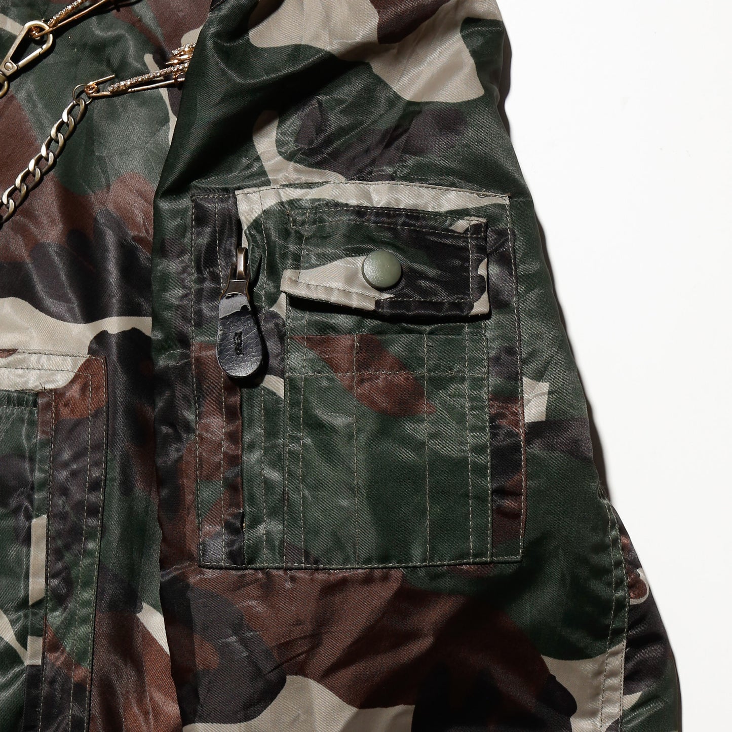 vintage chain fur bomber jacket