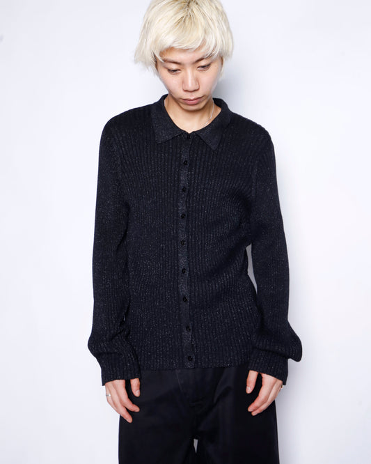 vintage lame rib knit shirt