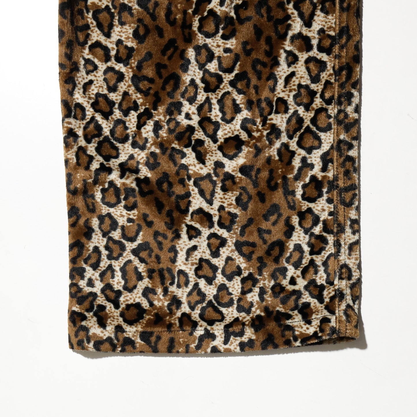 vintage leopard velvet wide trousers