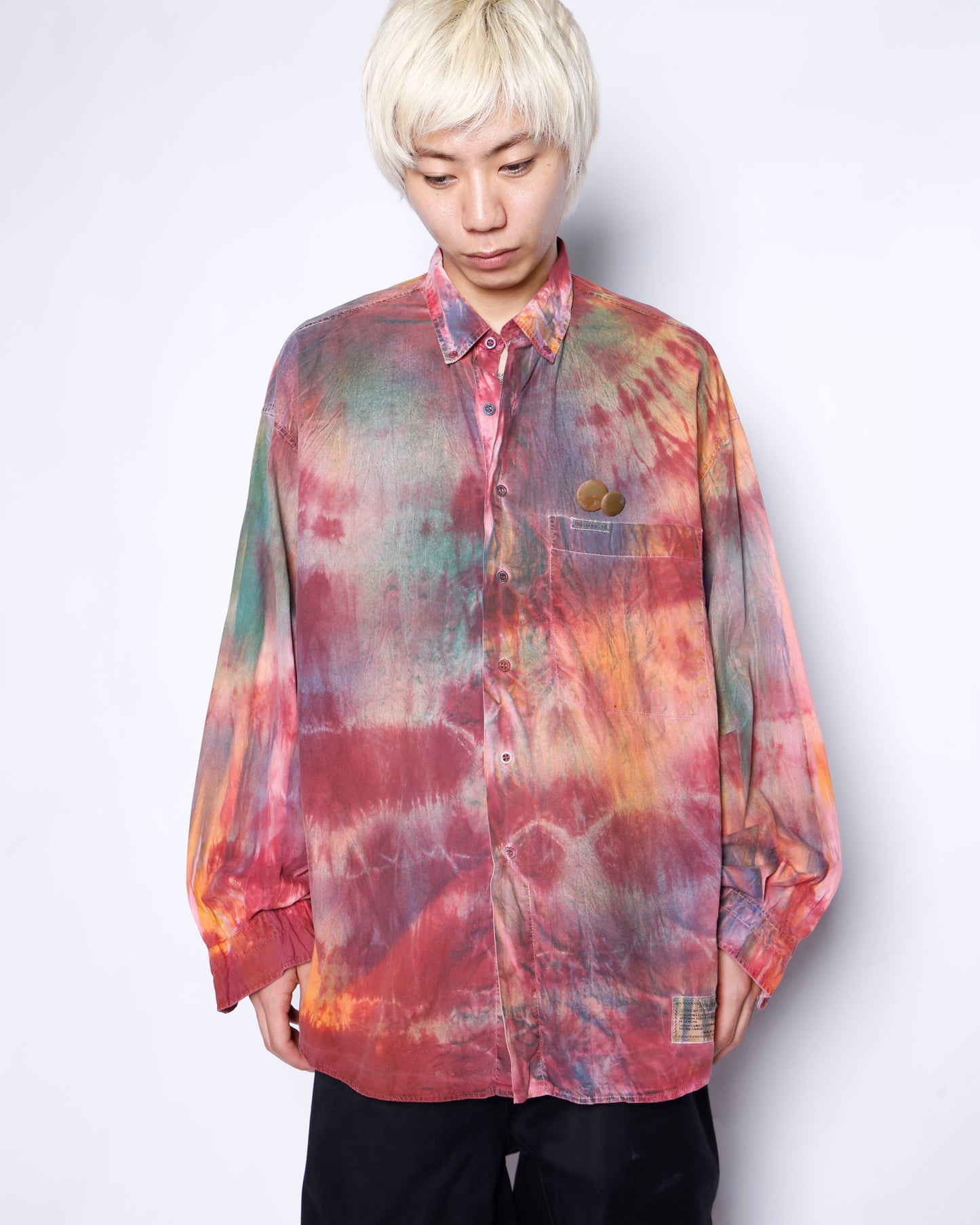 vintage volcano loose shirt, with copper badge
