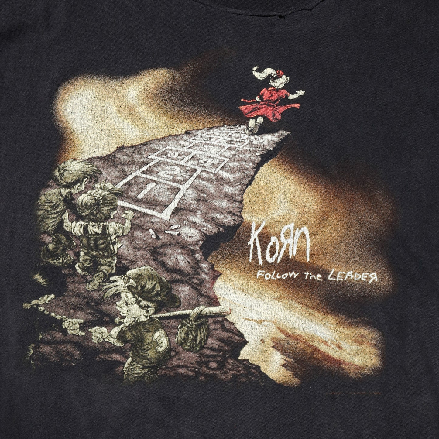 vintage 90's Korn "follow the leaders" t-shirt, *repaired