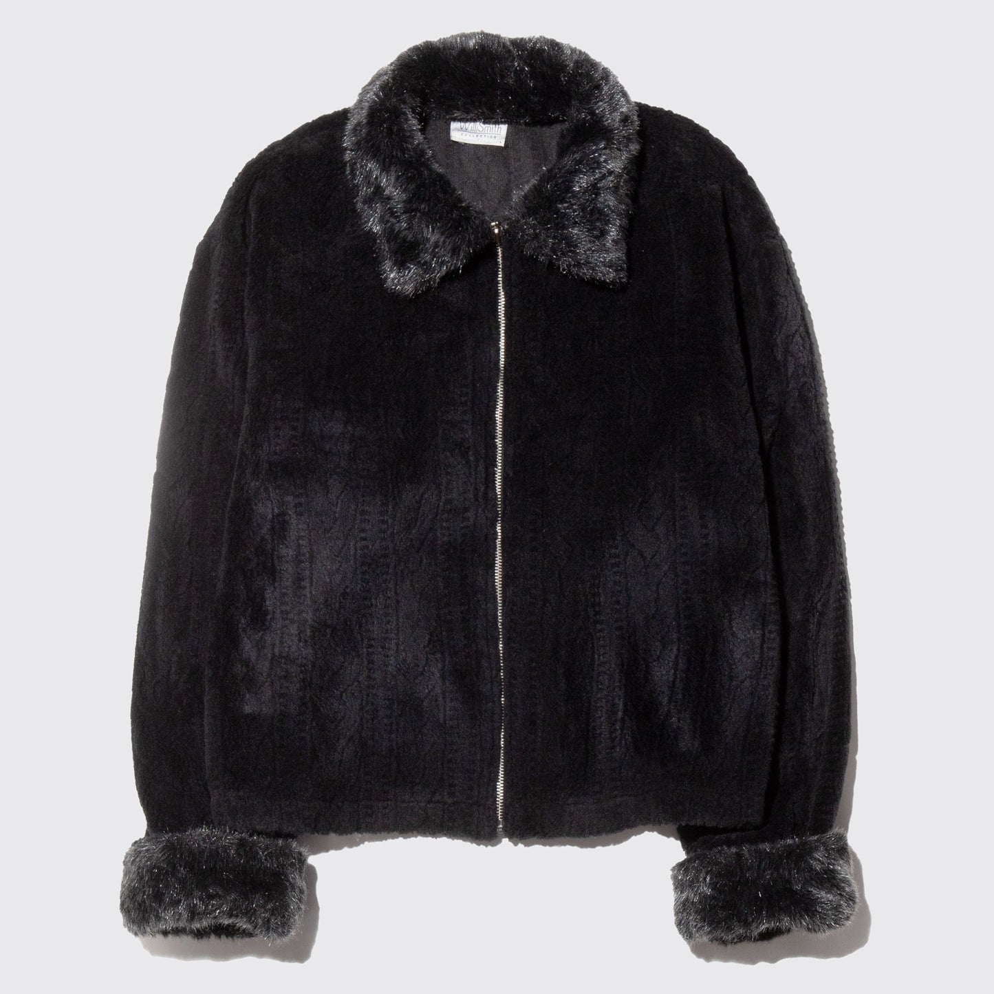 vintage combi faux fur jacket