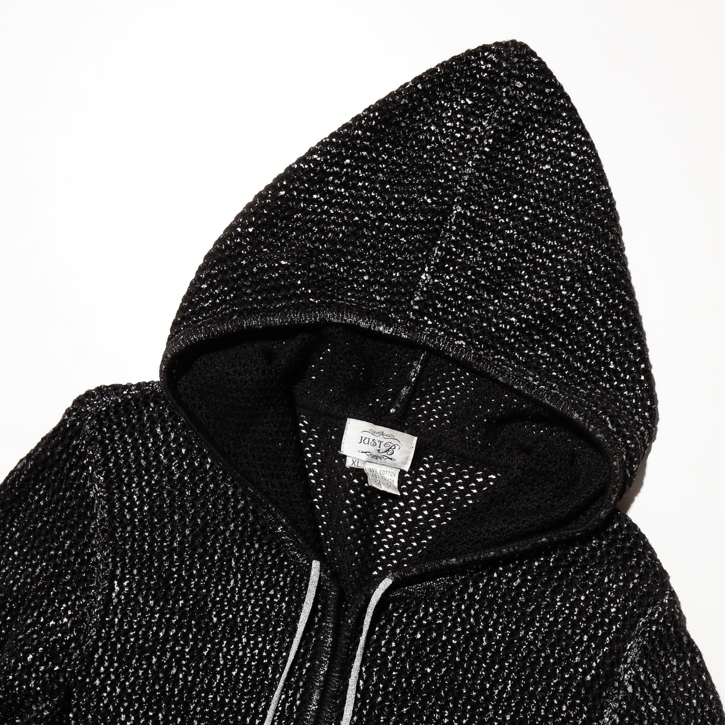 vintage coating low gauge knit hoodie