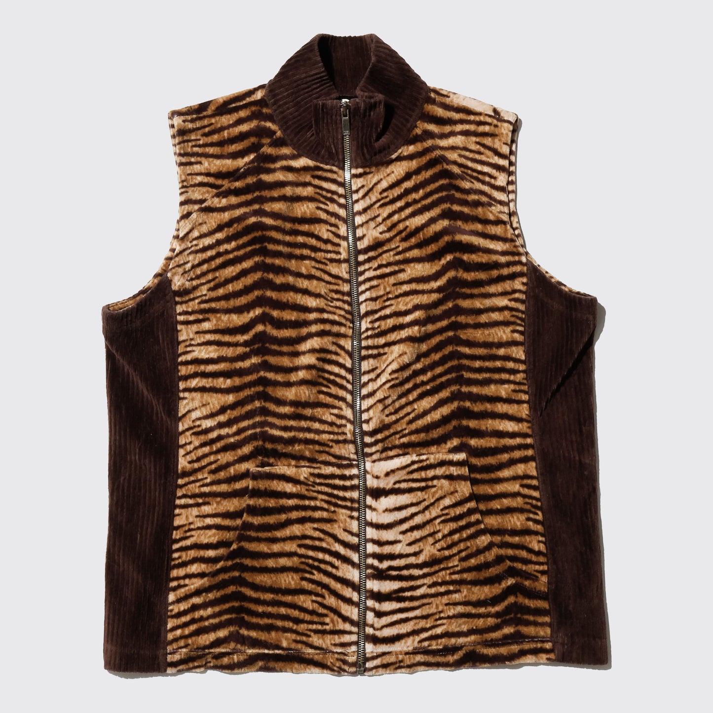 vintage tiger velour vest