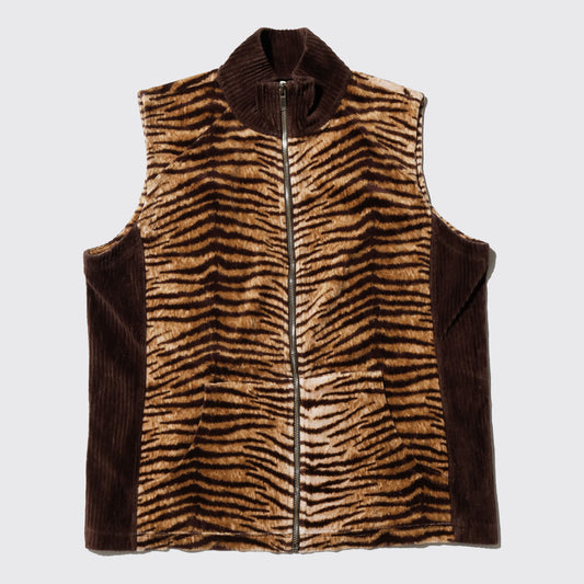 vintage tiger velour vest
