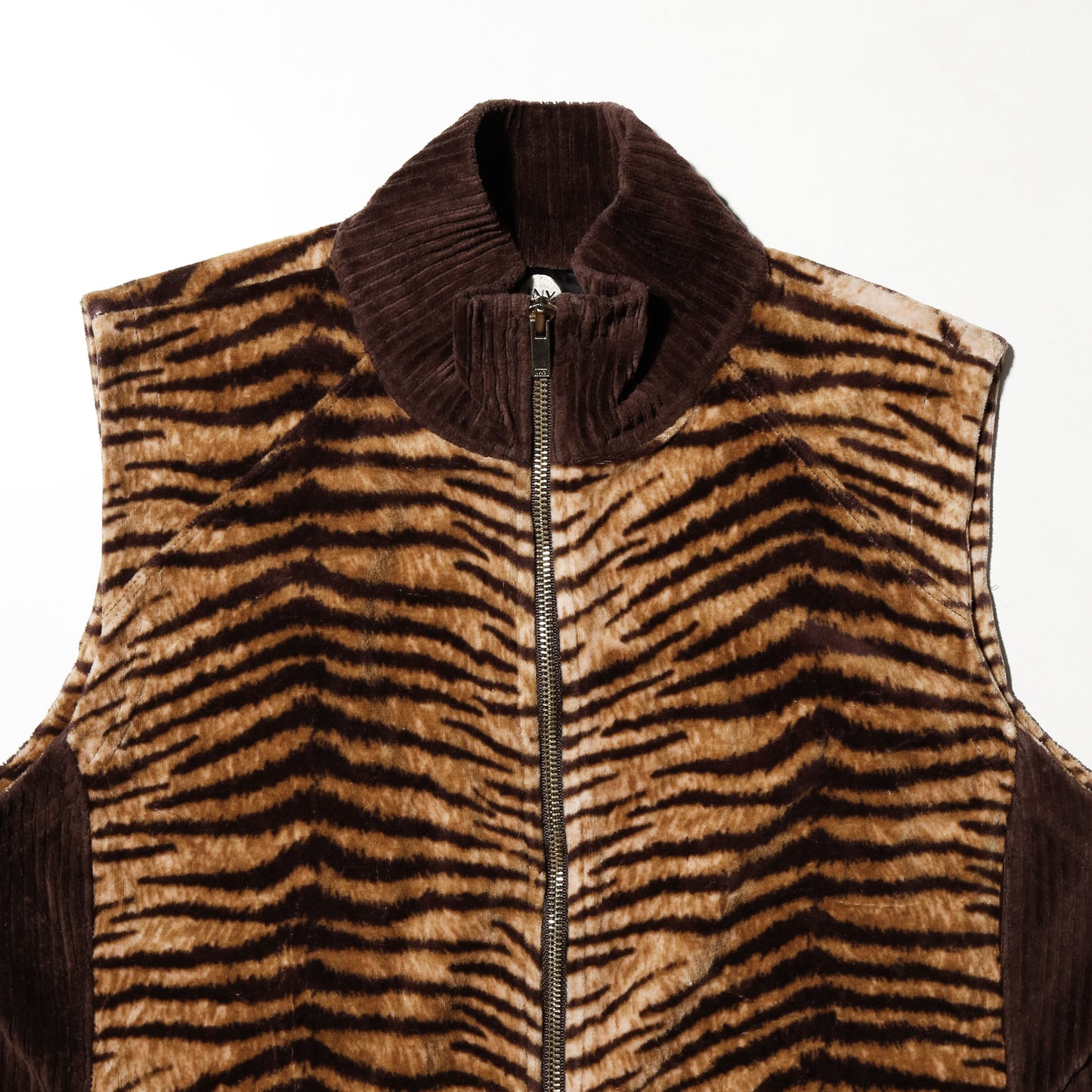 vintage tiger velour vest