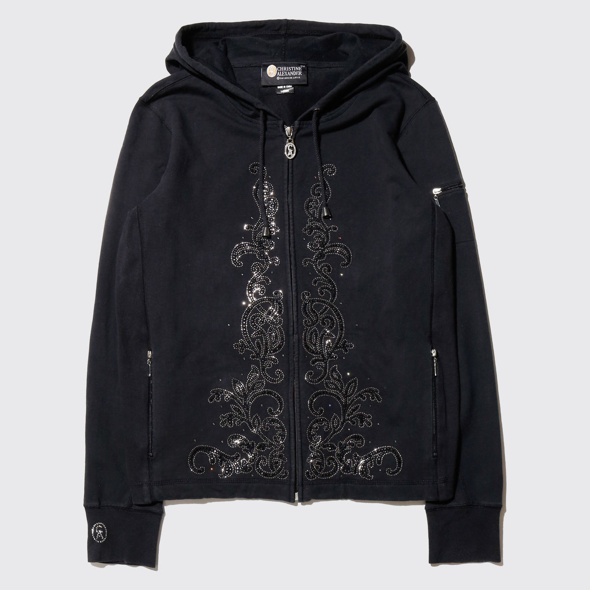 vintage bijou floral hoodie