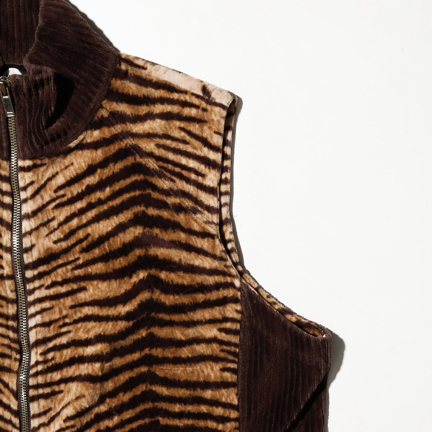 vintage tiger velour vest