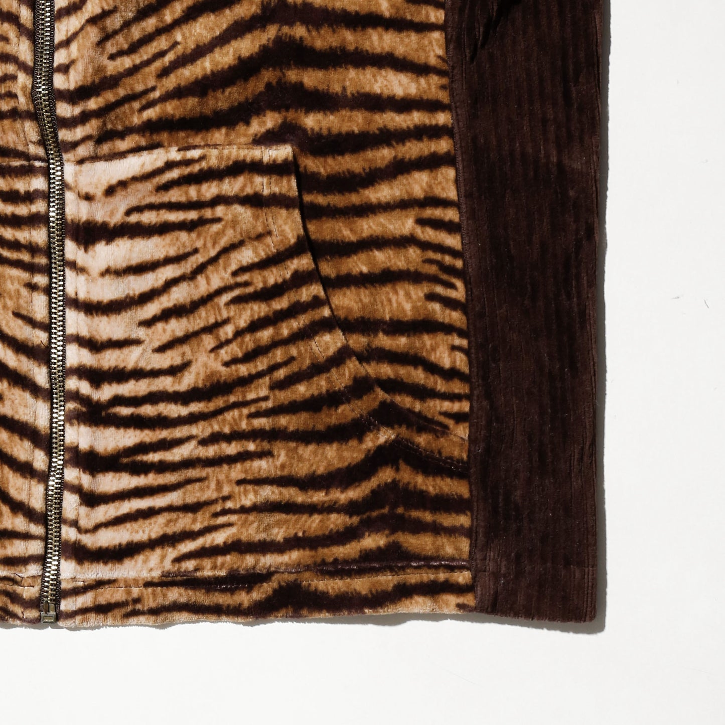 vintage tiger velour vest