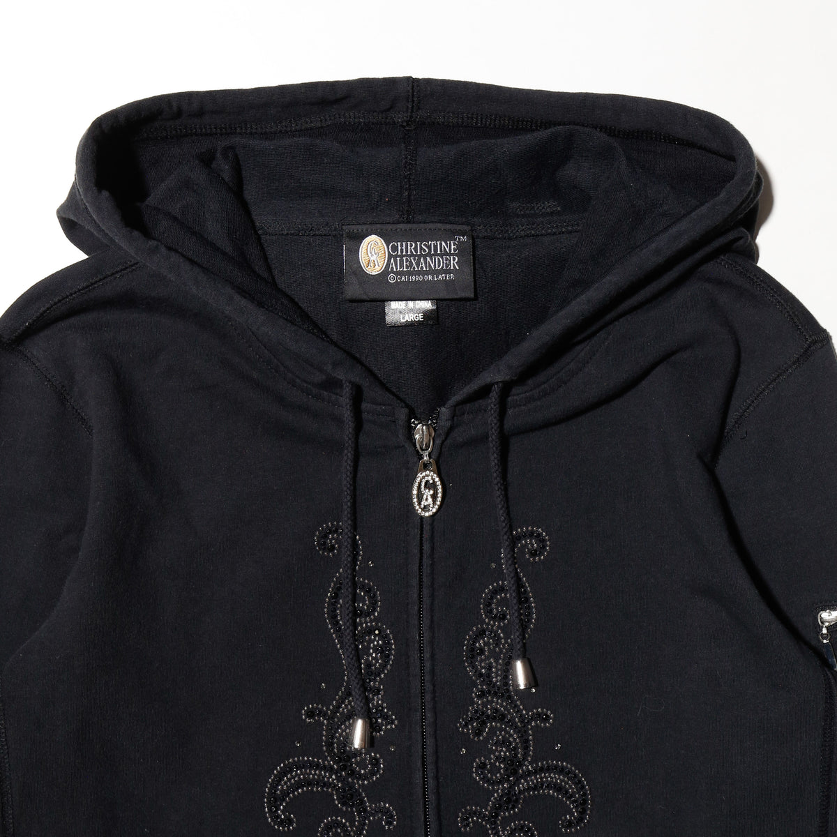 vintage bijou floral hoodie