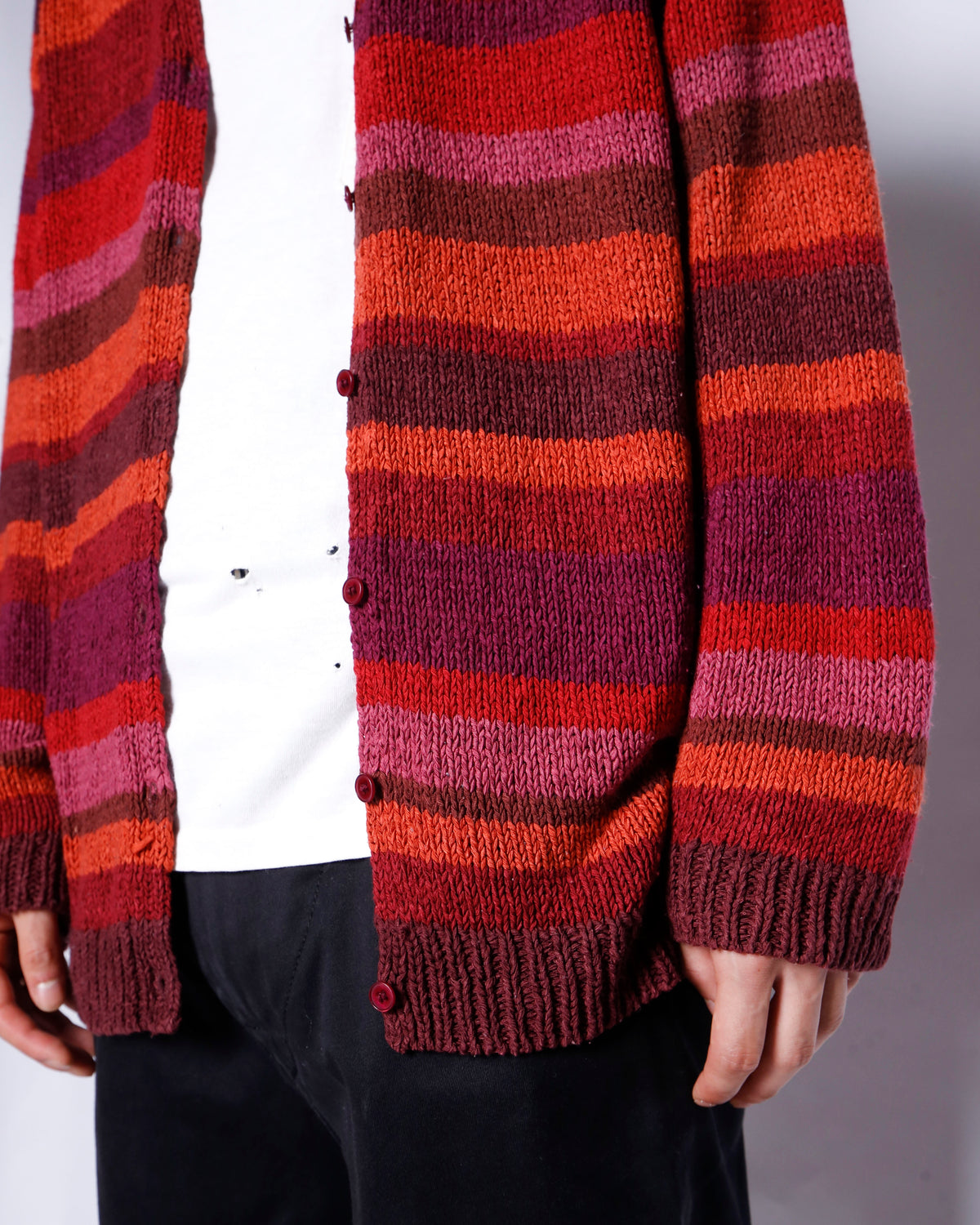 vintage berry border cardigan