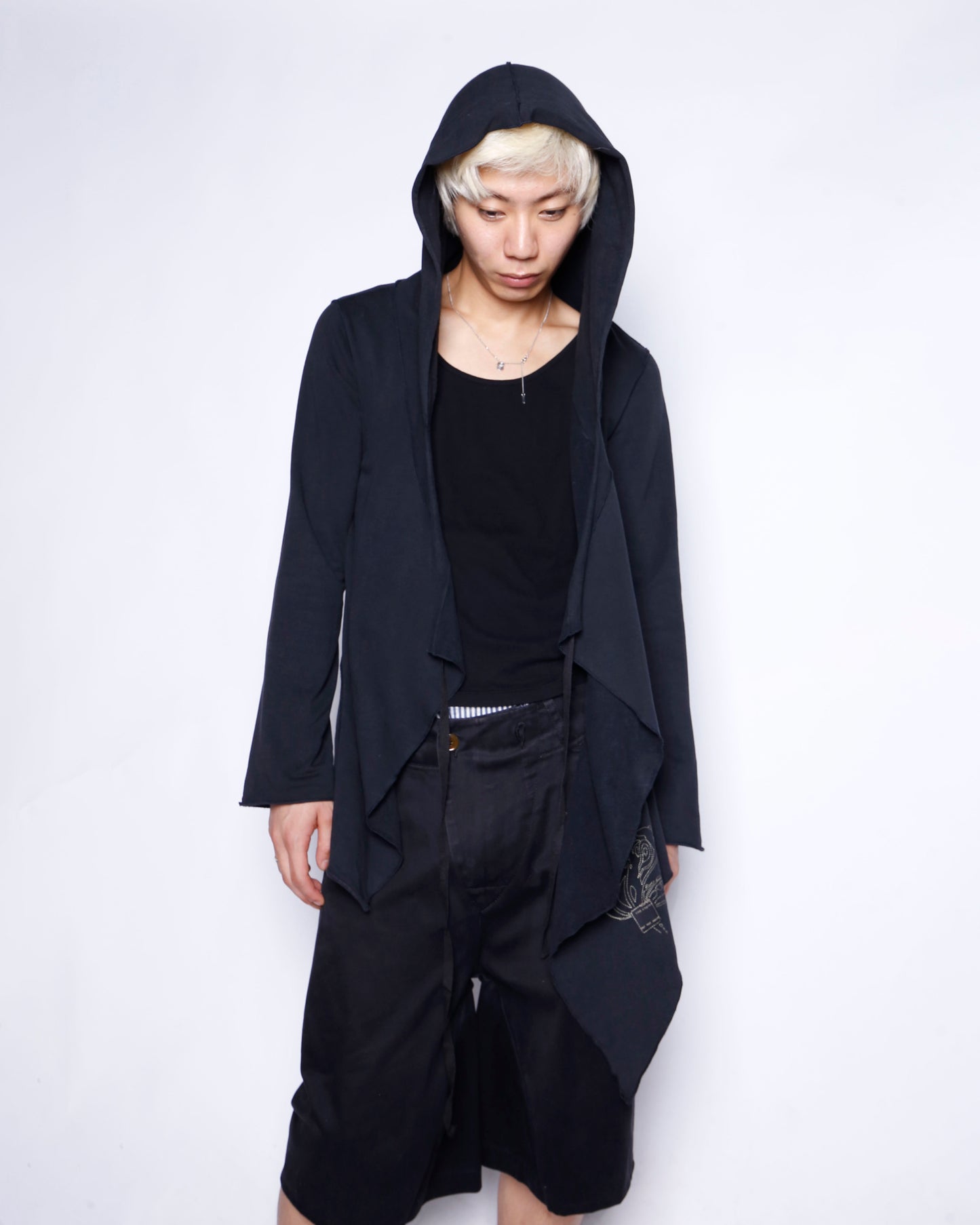 vintage cop copine asymmetry drape hoodie