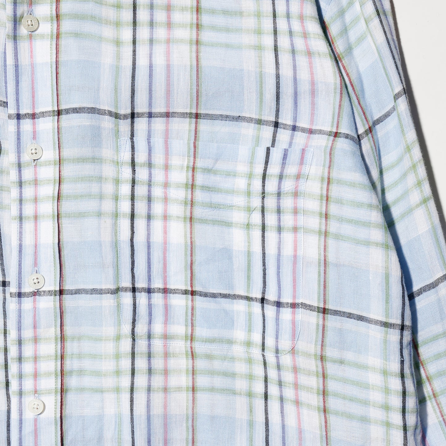 vintage alan flusser check linen shirt
