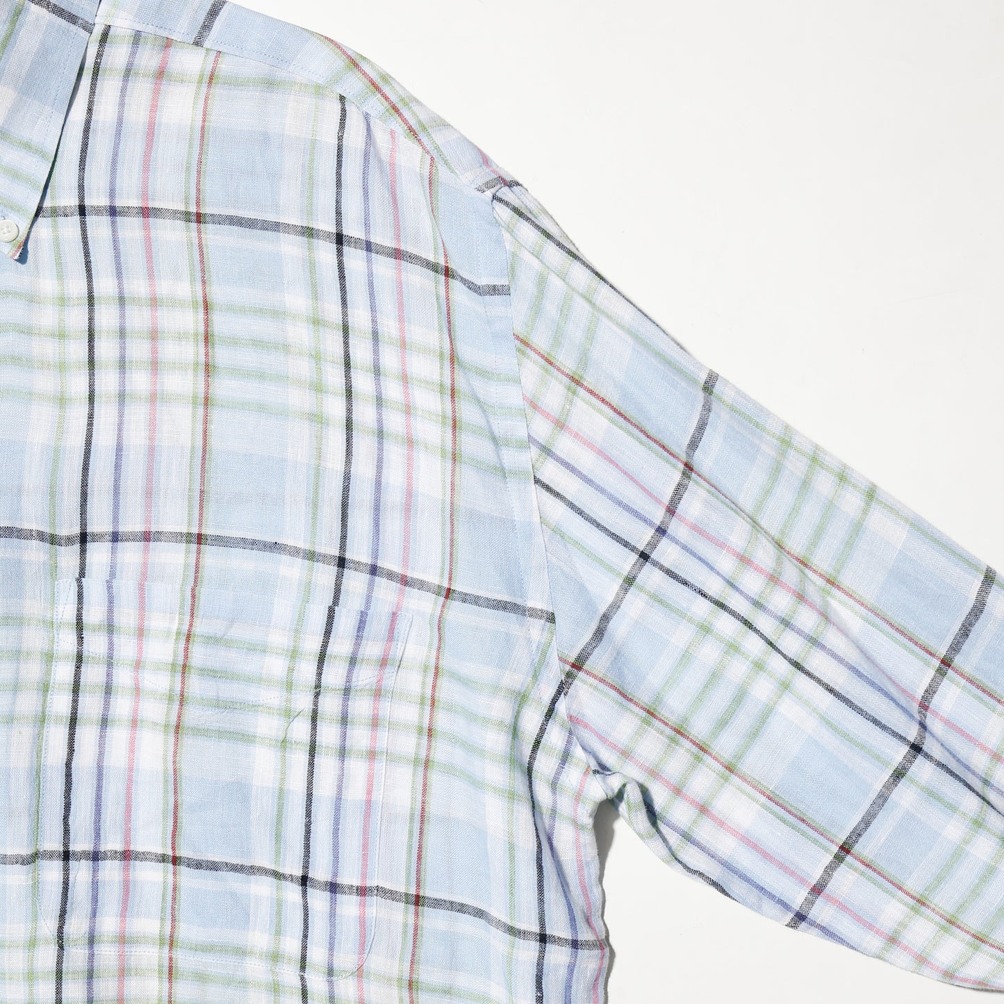 vintage alan flusser check linen shirt