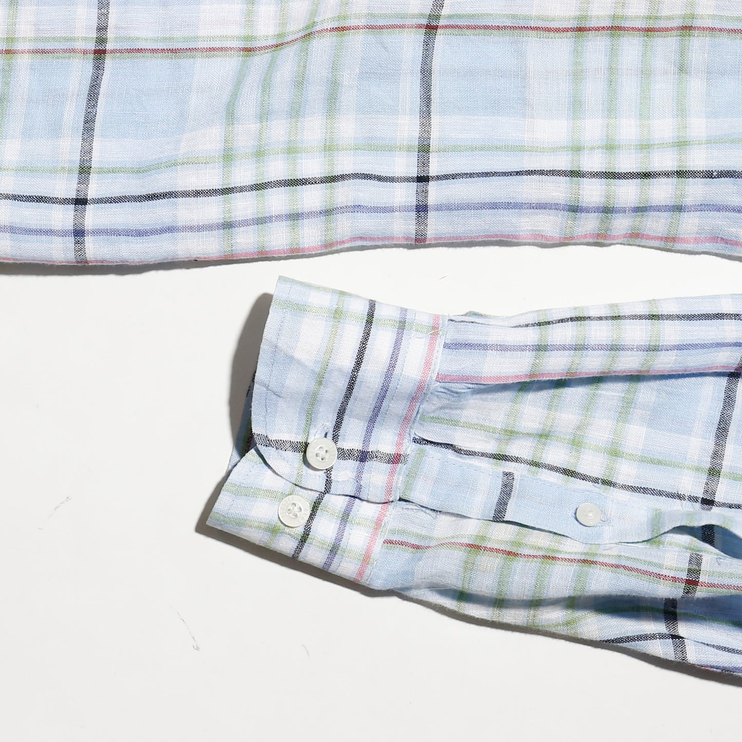vintage alan flusser check linen shirt