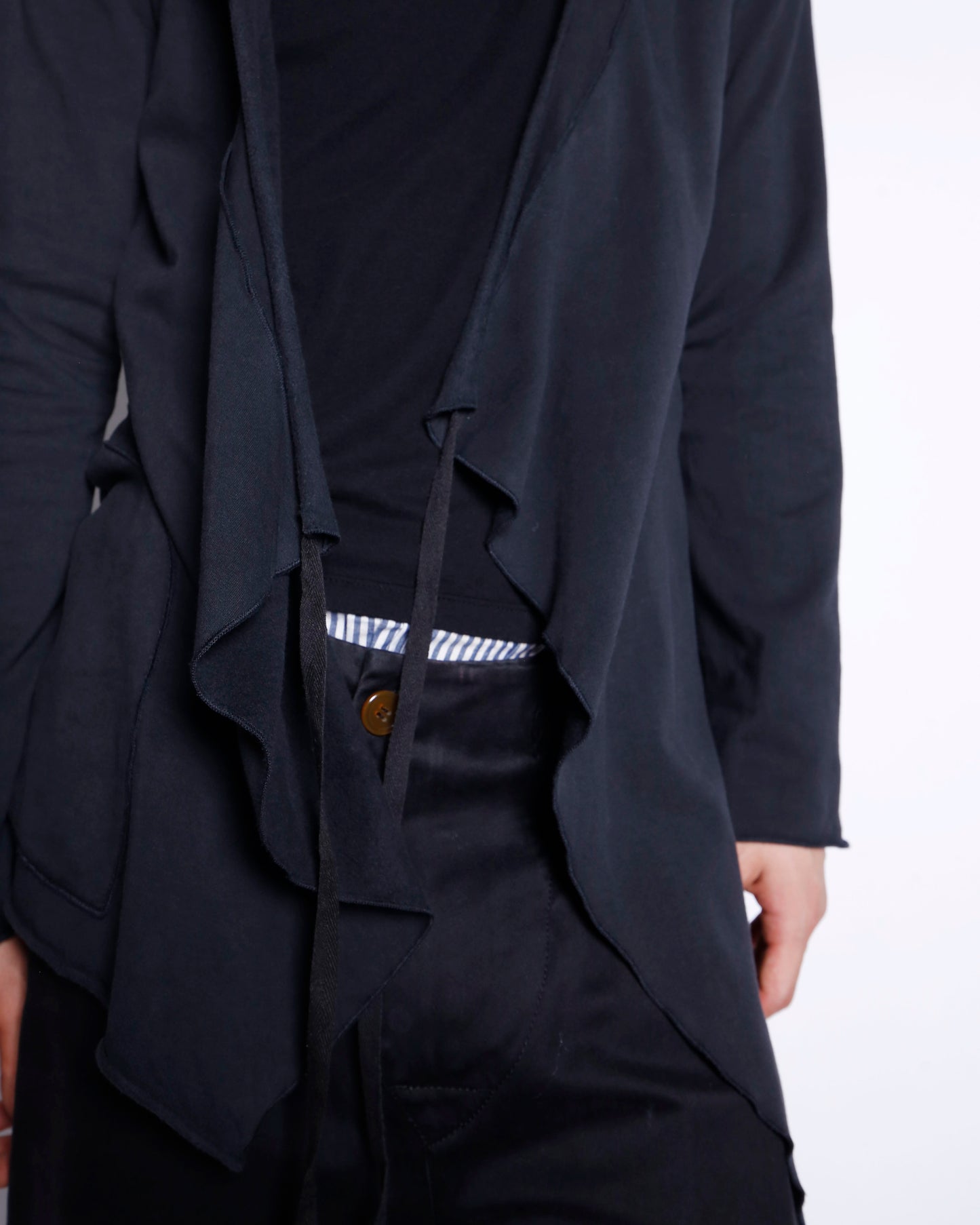 vintage cop copine asymmetry drape hoodie