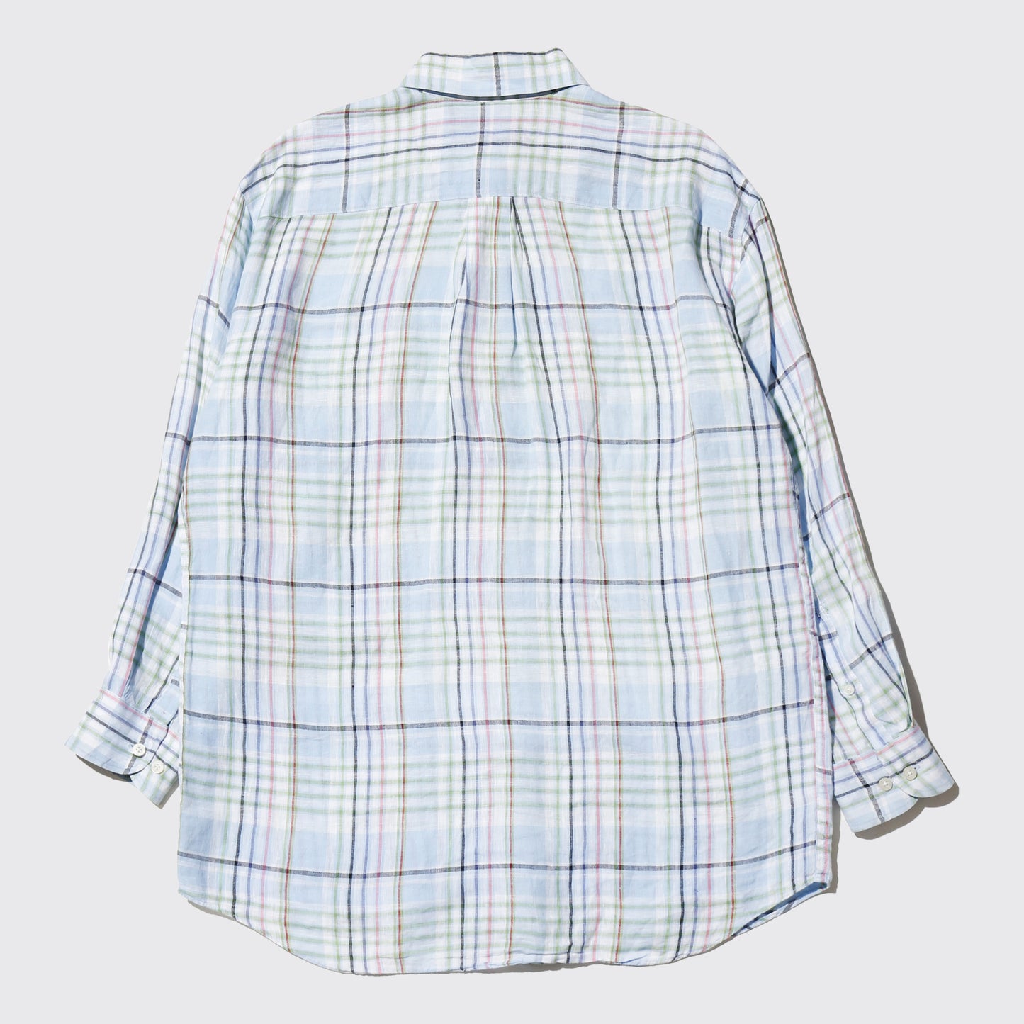 vintage alan flusser check linen shirt