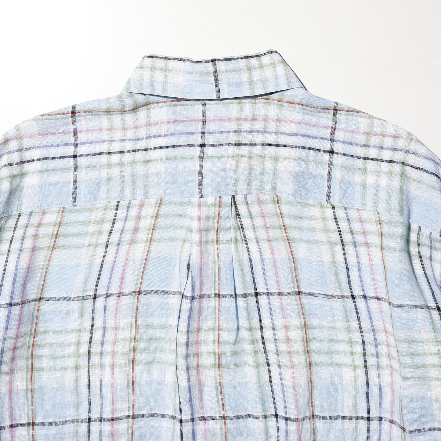 vintage alan flusser check linen shirt