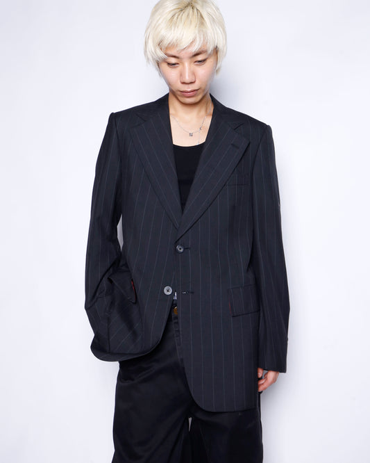 vintage 70's Christian Dior stripe single tailored jacket
