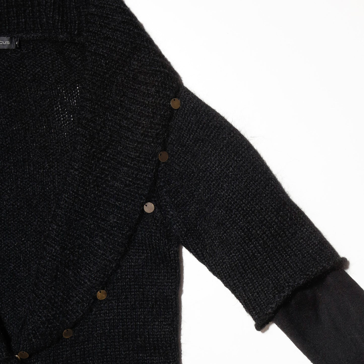 vintage feather cuffs medal cardigan