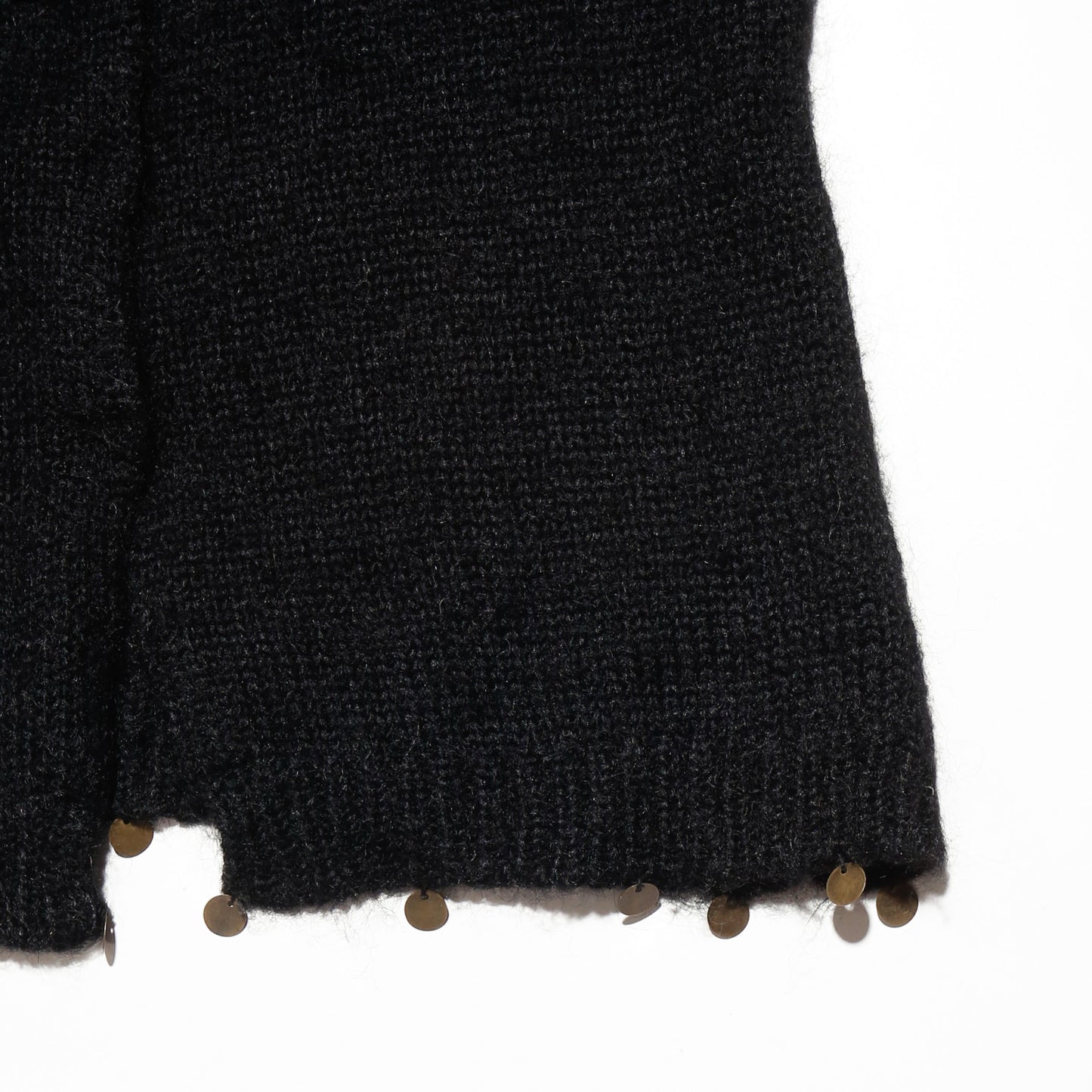 vintage feather cuffs medal cardigan