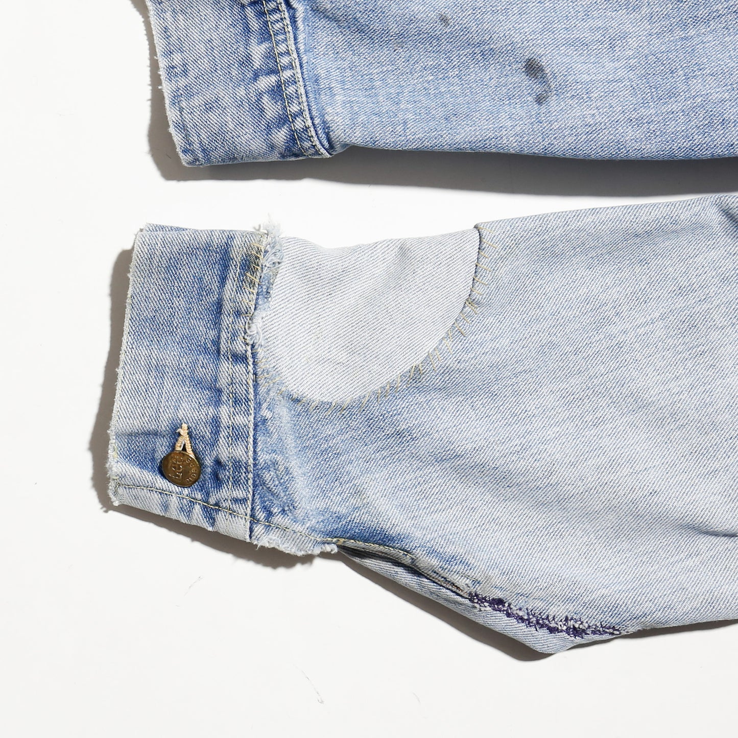 vintage 70's lee ghost studs trucker jacket