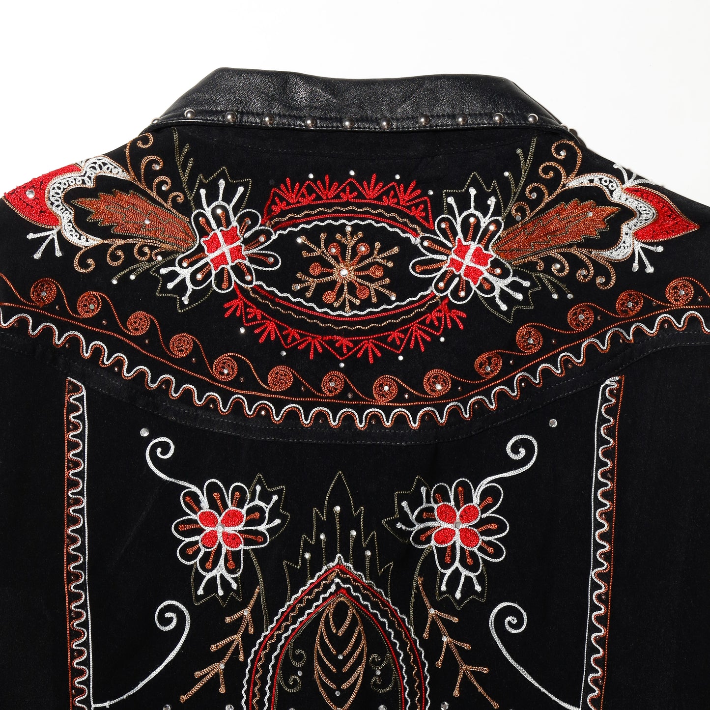 vintage broderied craft trucker jacket