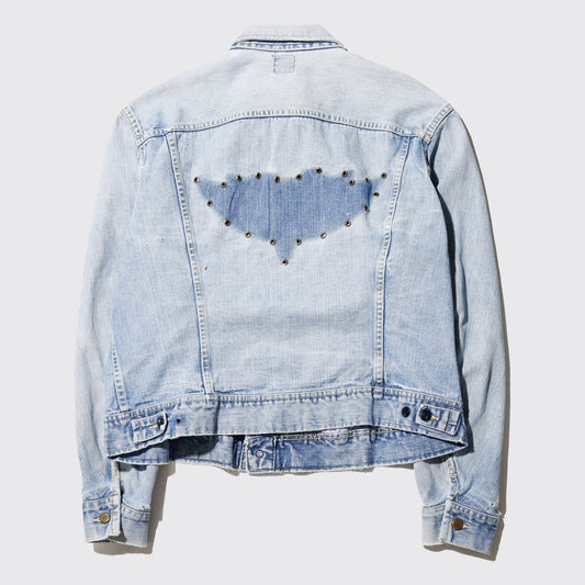 vintage 70's lee ghost studs trucker jacket