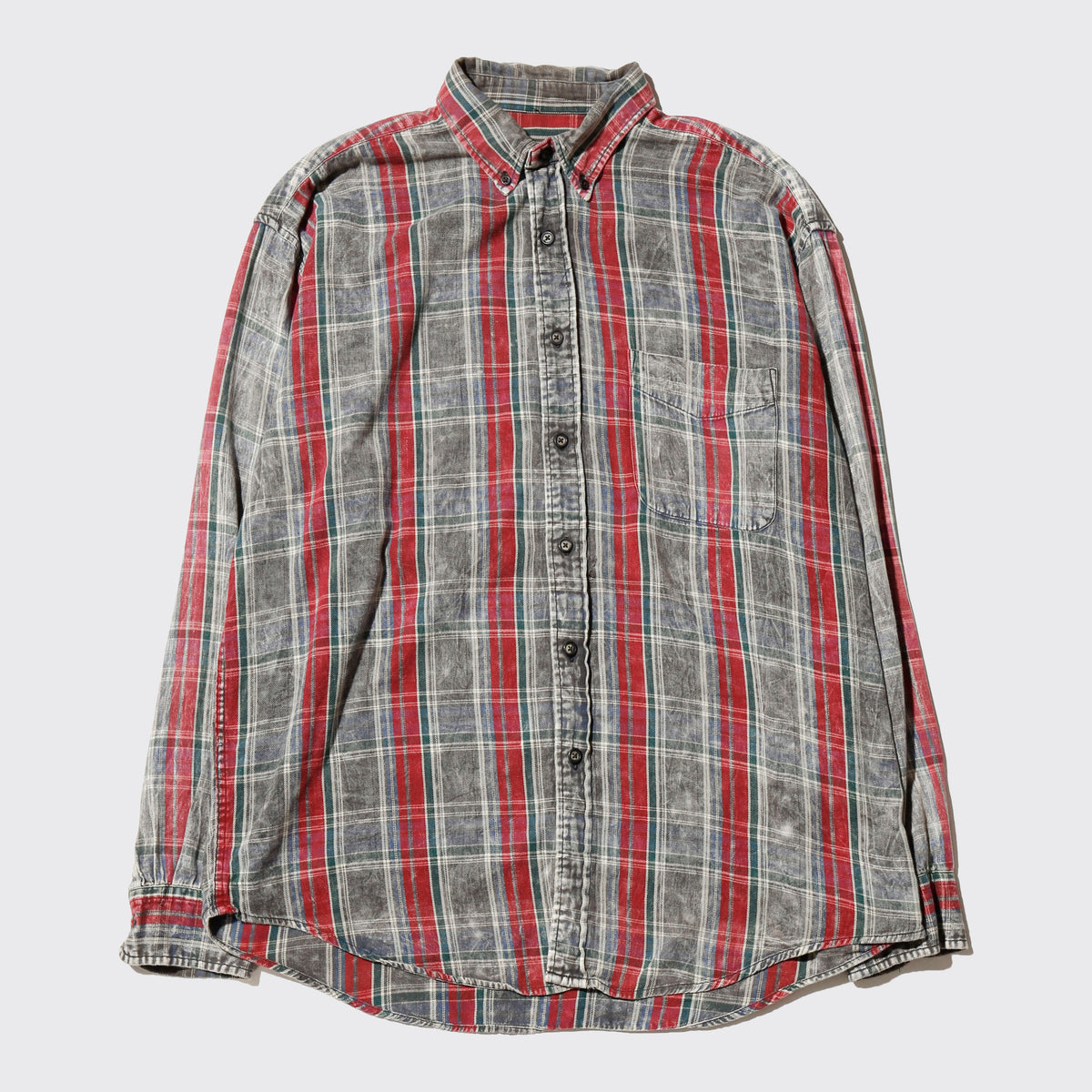 vintage distressed check shirt