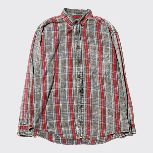 vintage distressed check shirt