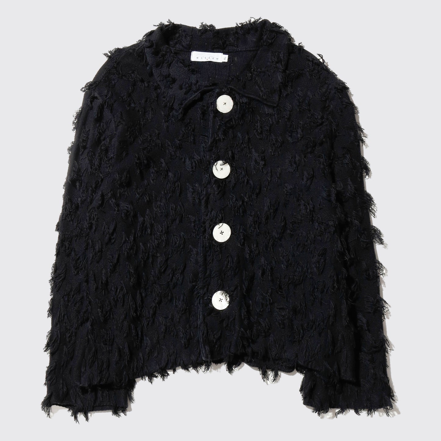 vintage wide fuzzy knit jacket