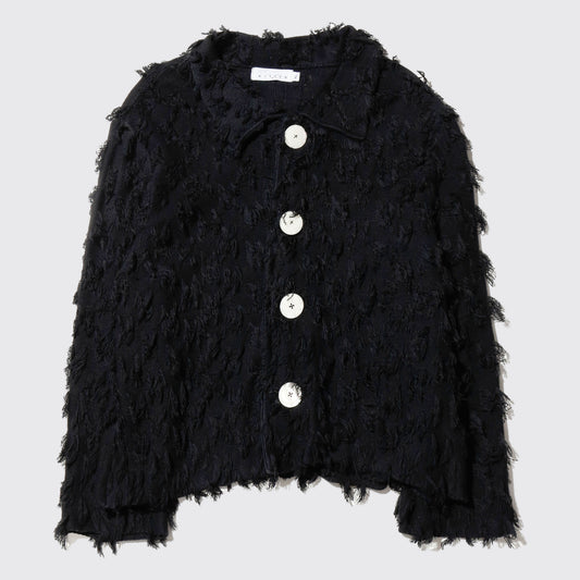 vintage wide fuzzy knit jacket