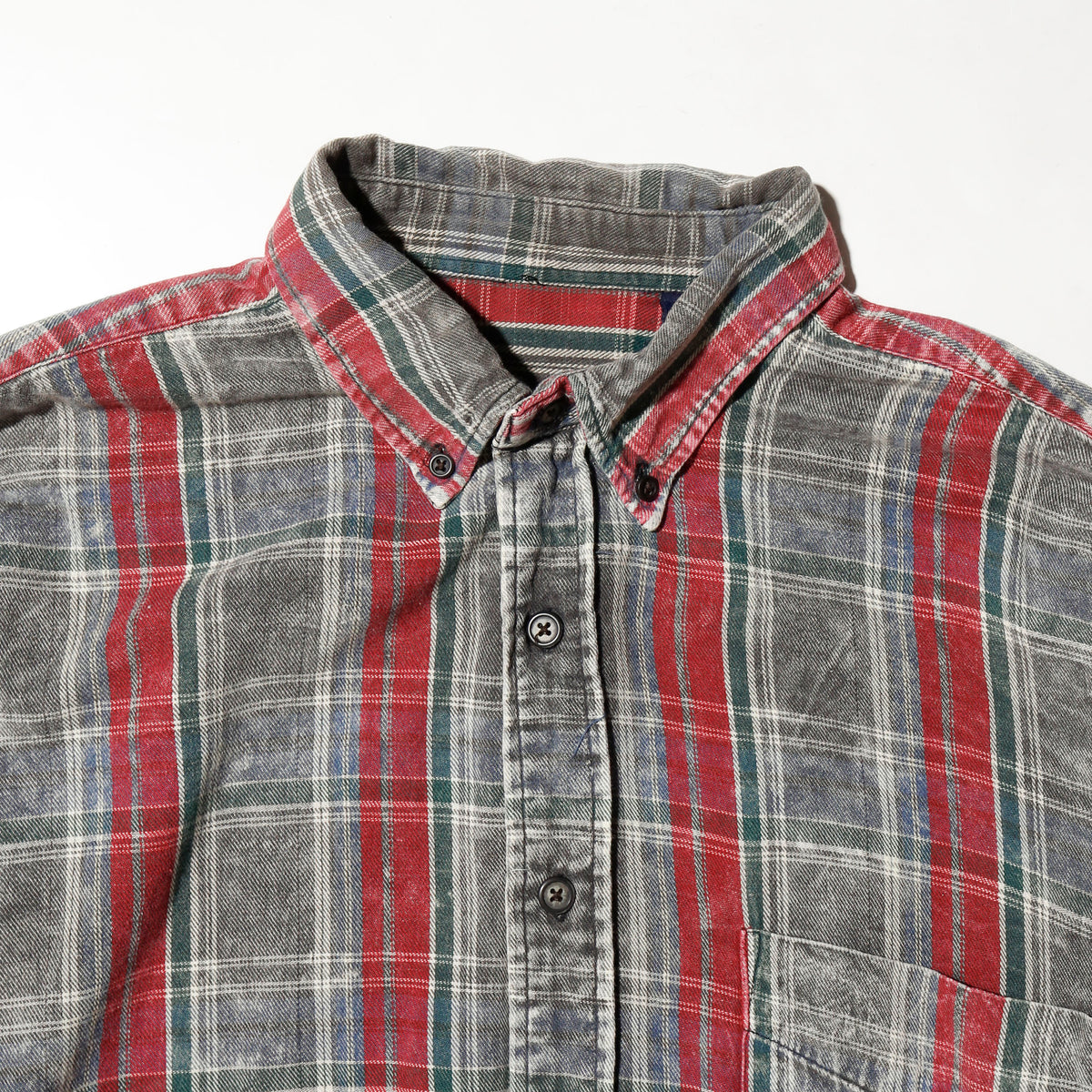 vintage distressed check shirt
