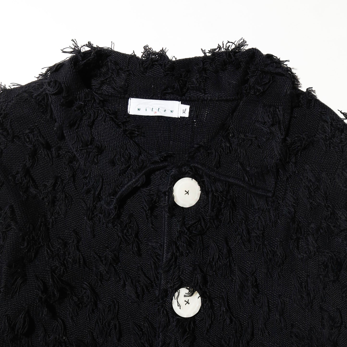 vintage wide fuzzy knit jacket