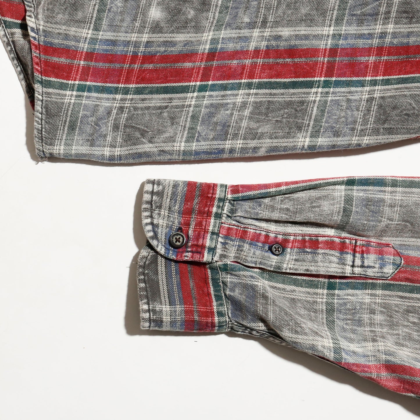vintage distressed check shirt