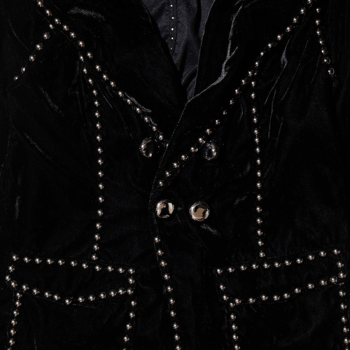 vintage studs double breasted velour jacket