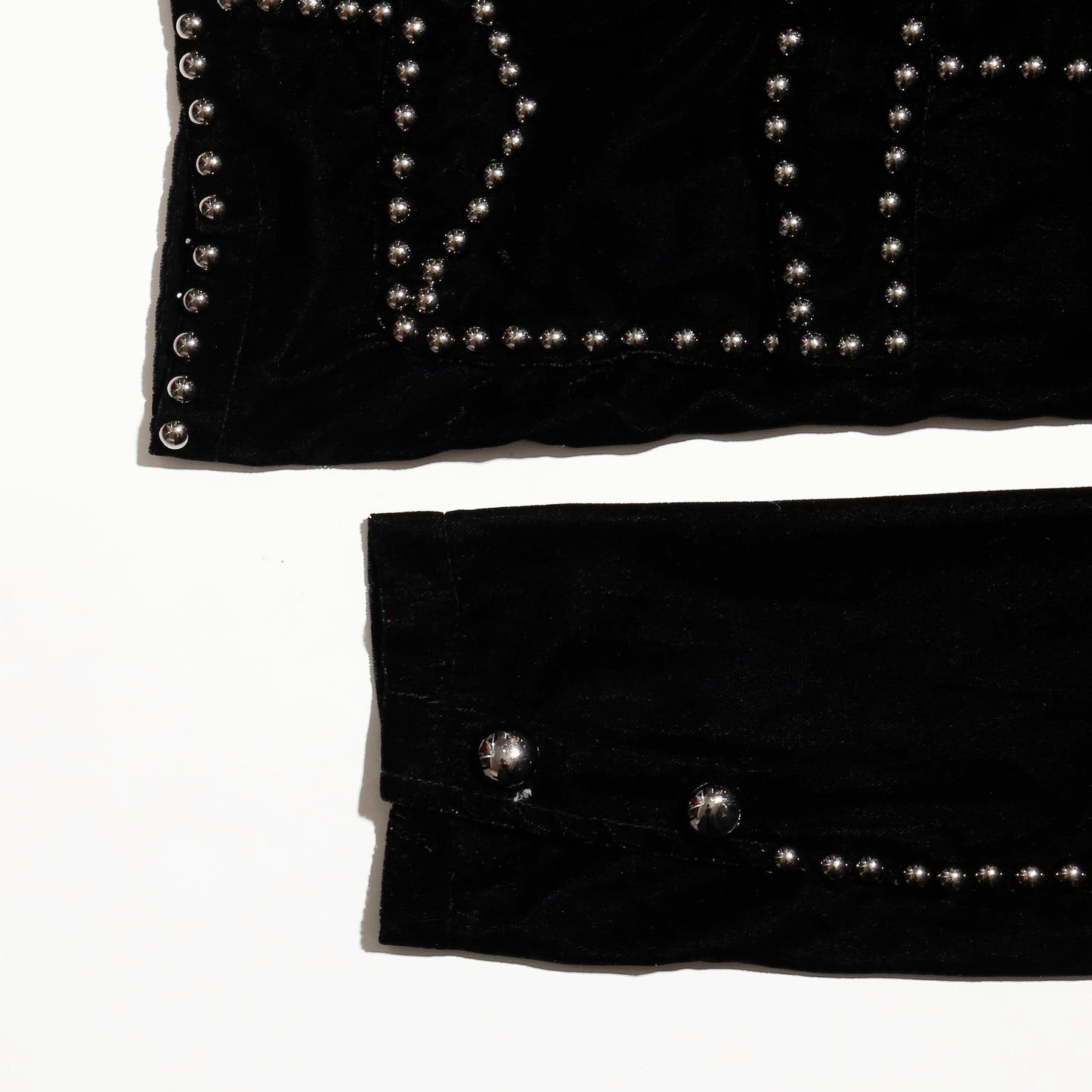 vintage studs double breasted velour jacket