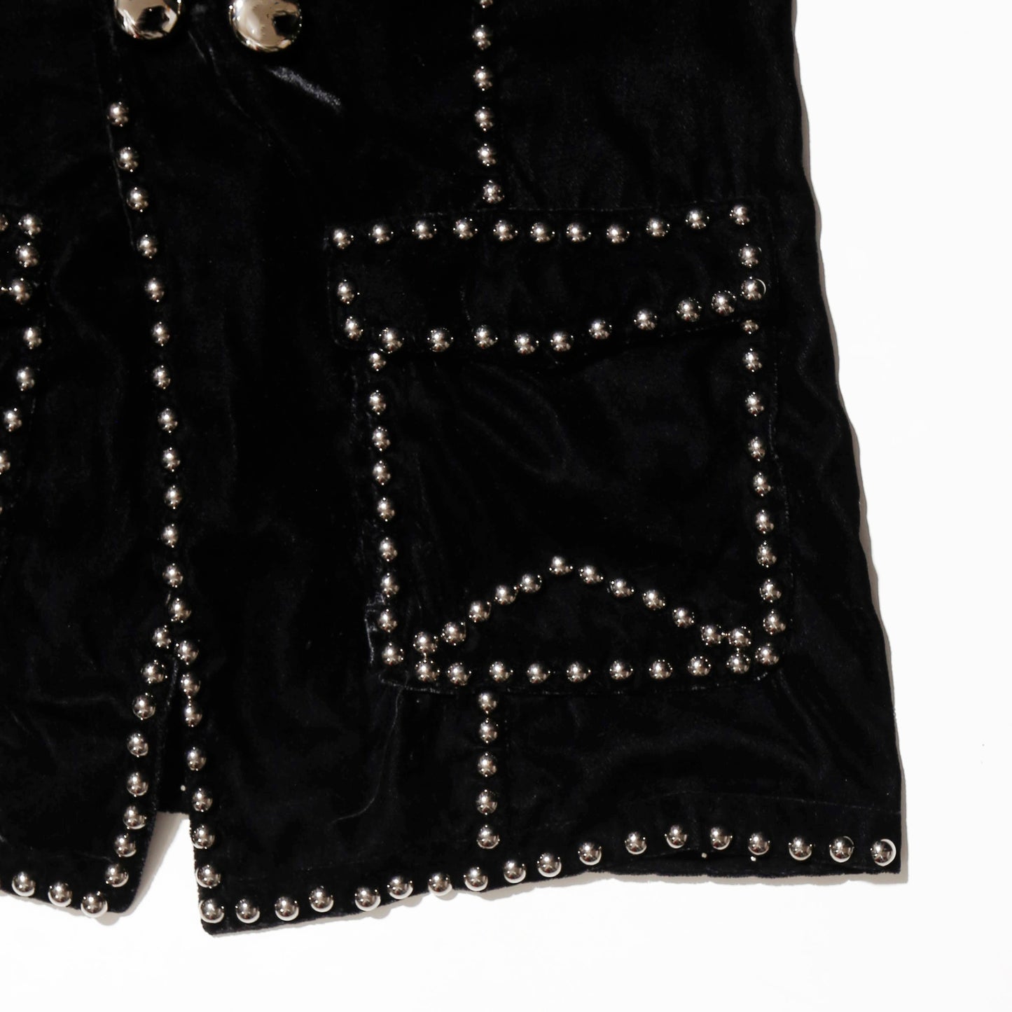 vintage studs double breasted velour jacket