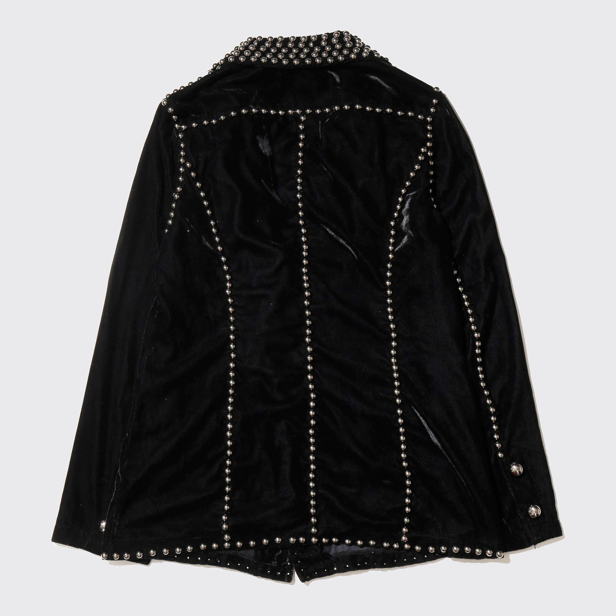 vintage studs double breasted velour jacket