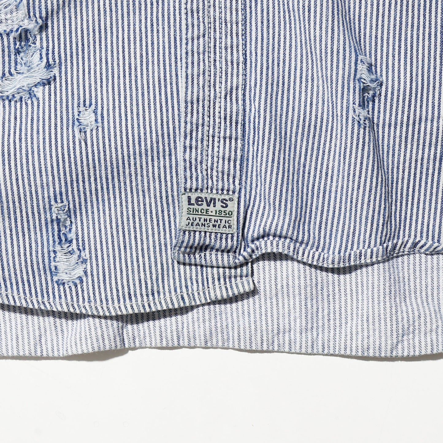 *one-off levi's eyelet broken hickory shirt,with copper badge