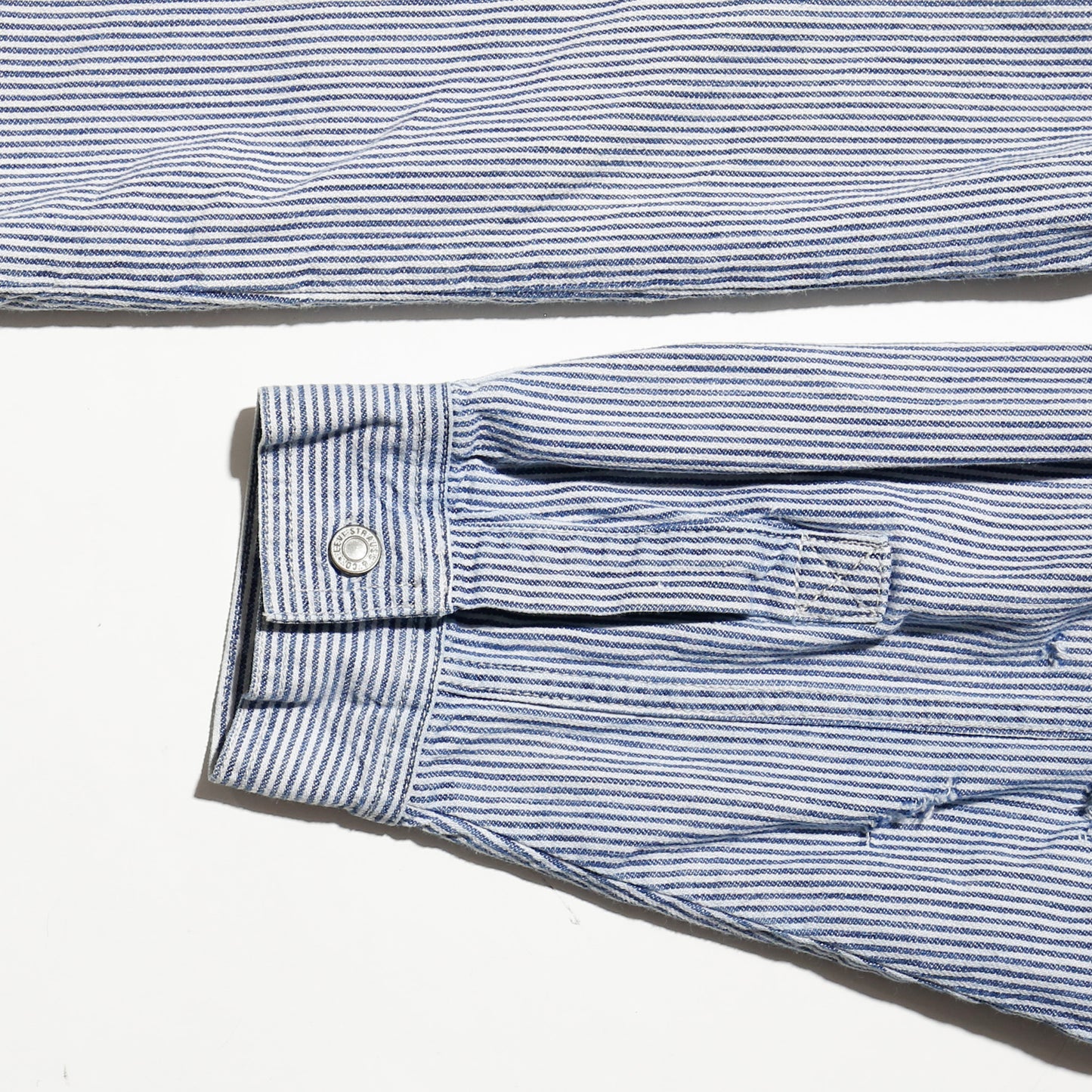 *one-off levi's eyelet broken hickory shirt,with copper badge