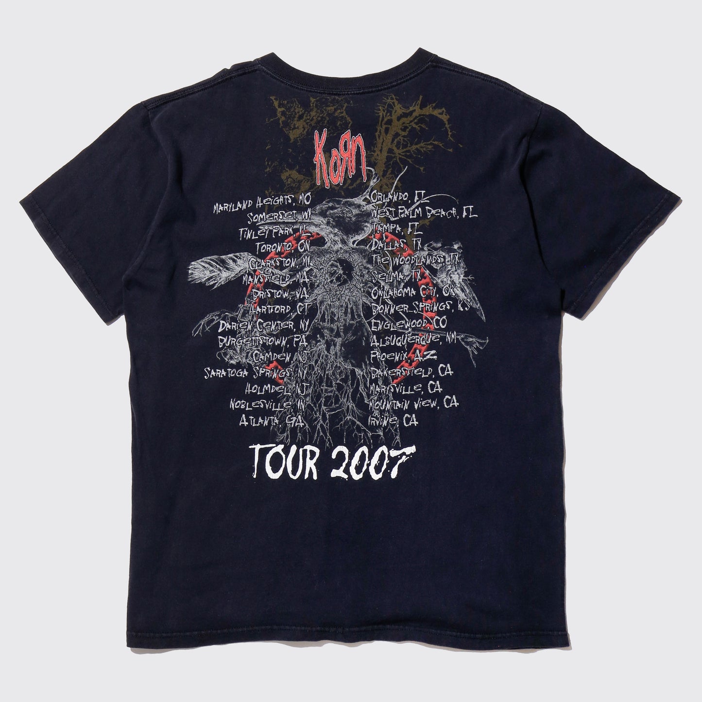 vintage 2007's korn untitled tour t-shirt
