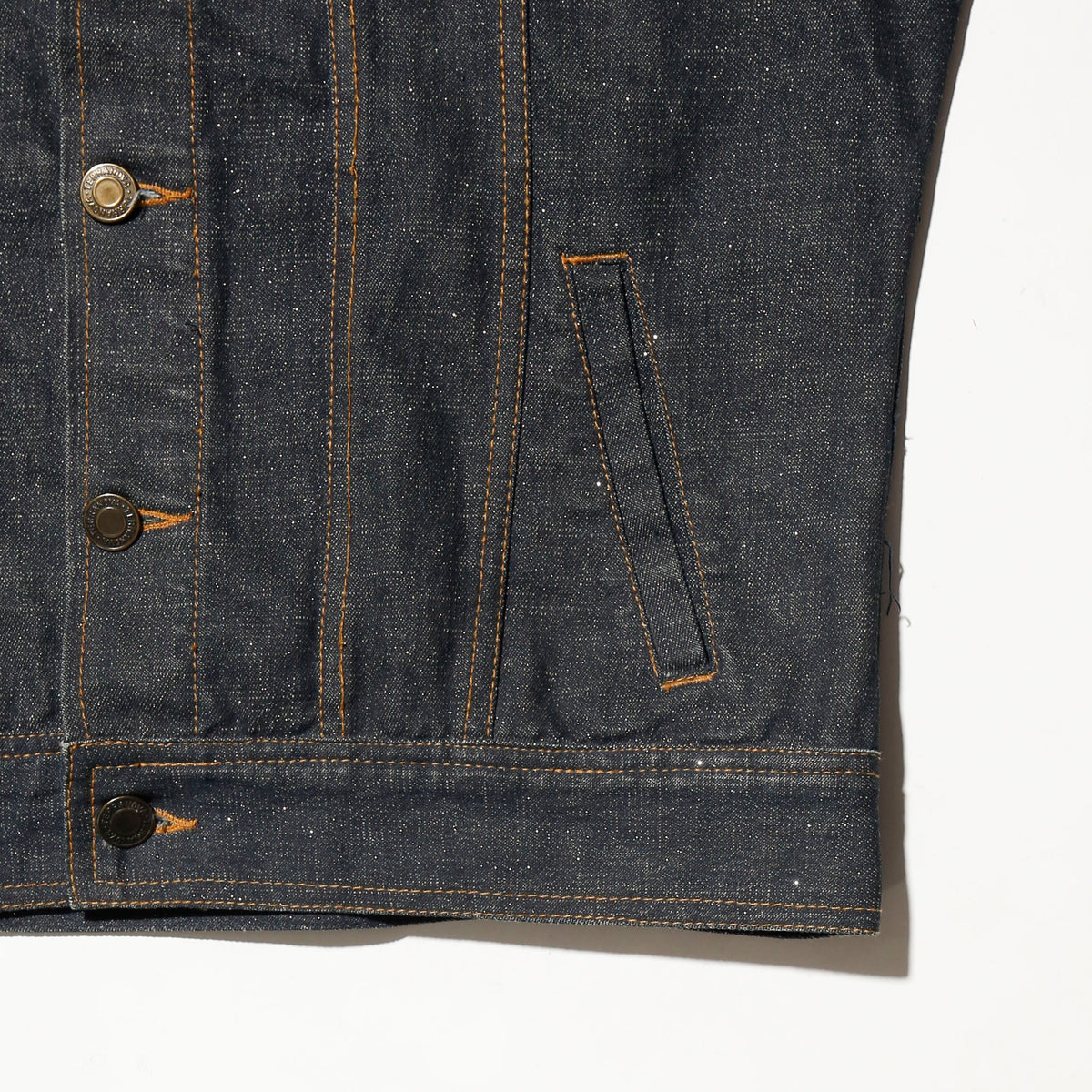 vintage cropped shinny trucker jacket