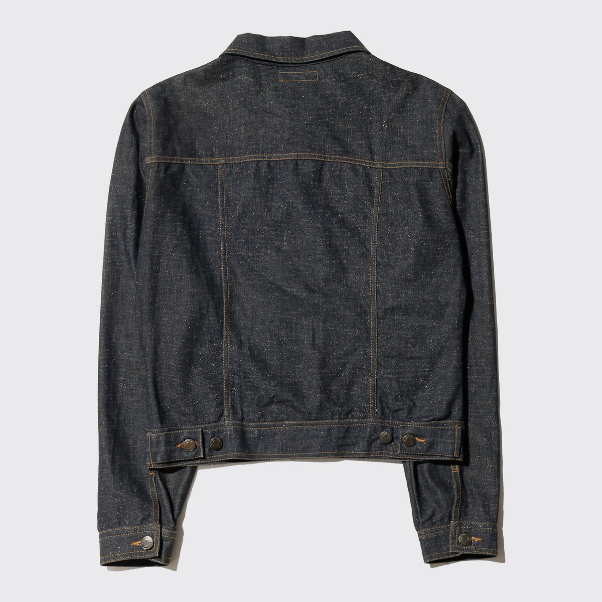 vintage cropped shinny trucker jacket