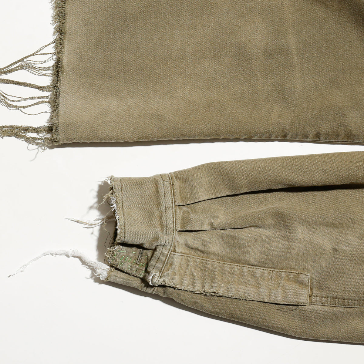 vintage distressed work jacket , with dogtag pin