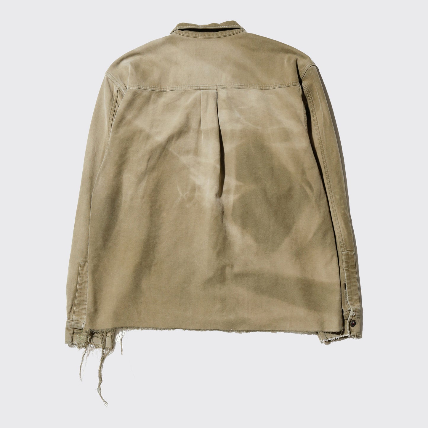 vintage distressed work jacket , with dogtag pin