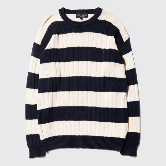 vintage 90's Yves Saint Laurent border sweater