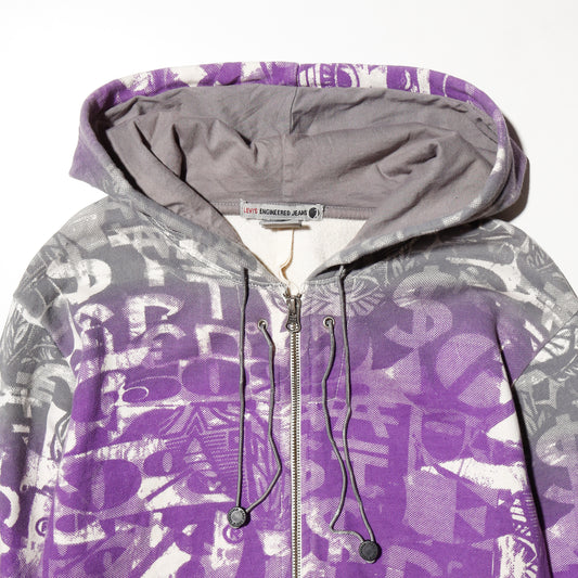 vintage 00's levi's engineered jeans psychedelic graphic hoodie